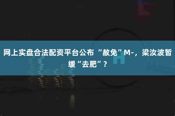 网上实盘合法配资平台公布 “赦免”M-，梁汝波暂缓“去肥”？