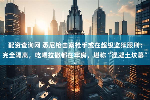 配资查询网 悉尼枪击案枪手或在超级监狱服刑：完全隔离，吃喝拉撒都在牢房，堪称“混凝土坟墓”